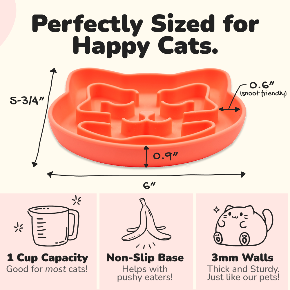 Snuggli Slow Feeder Bowl - Coral