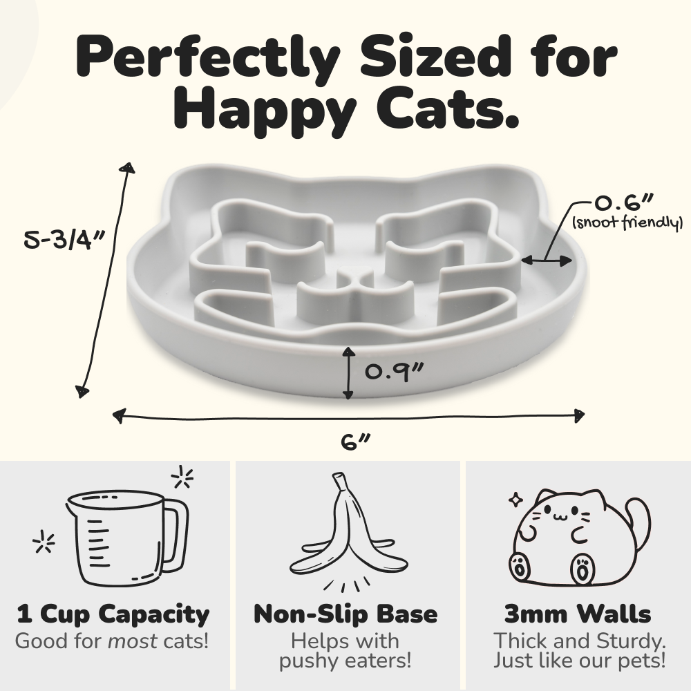 Snuggli Slow Feeder Bowl - Slate