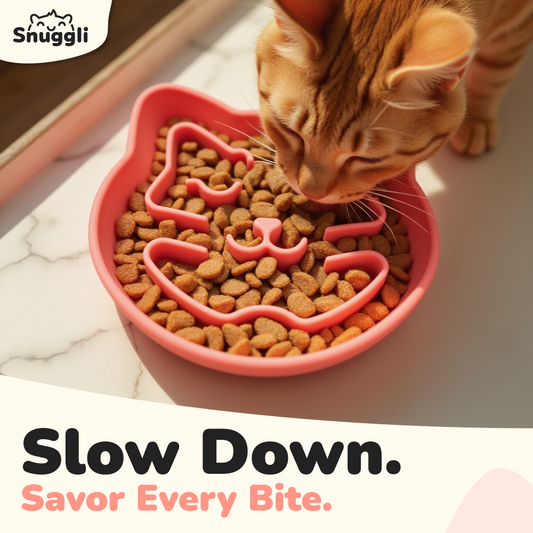 Snuggli Slow Feeder Bowl - Coral